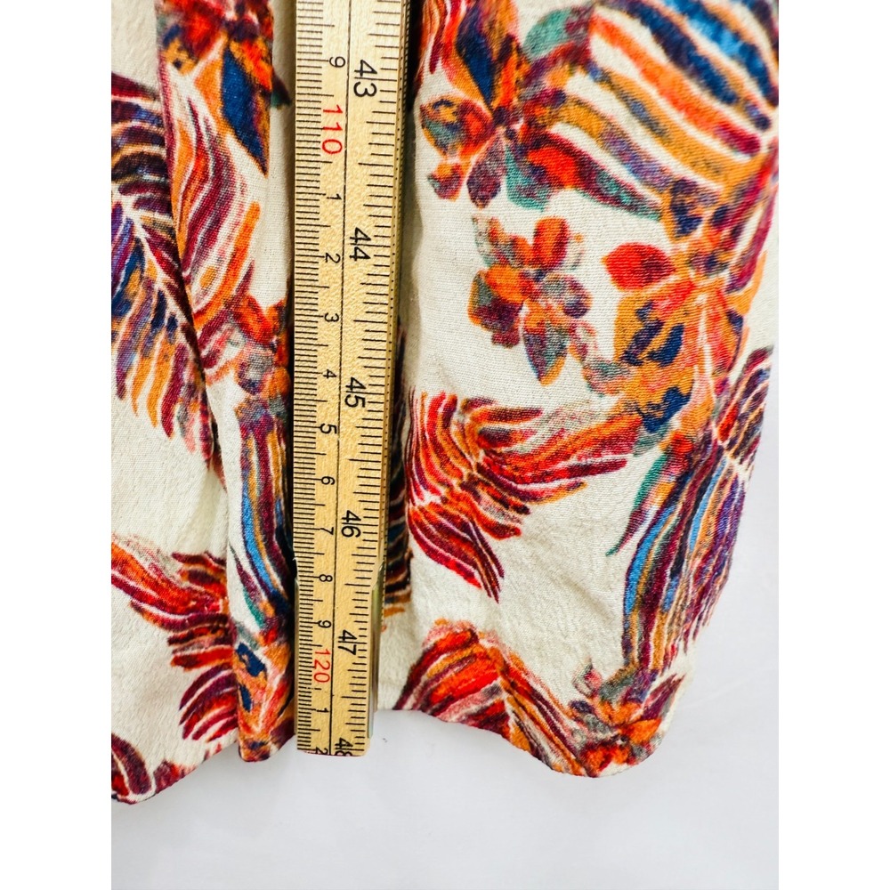 Free People Wide Leg Jumpsuit Size XS Boho Floral Front Tie Cropped Belted - Picture 11 of 15